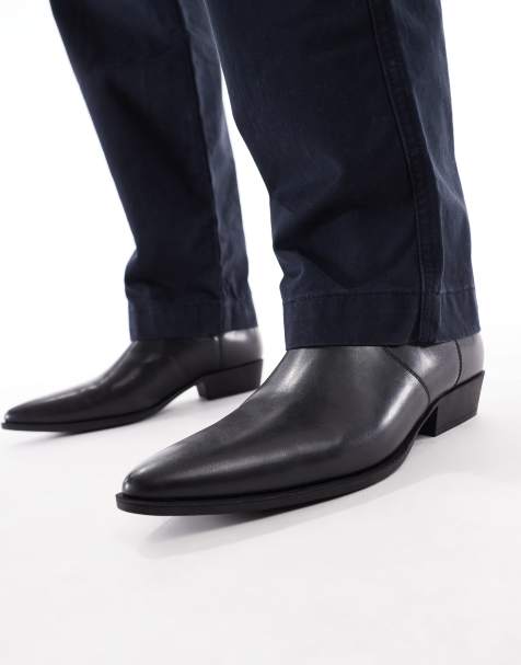 ASOS DESIGN chelsea boots in black with cuban heel - view 1