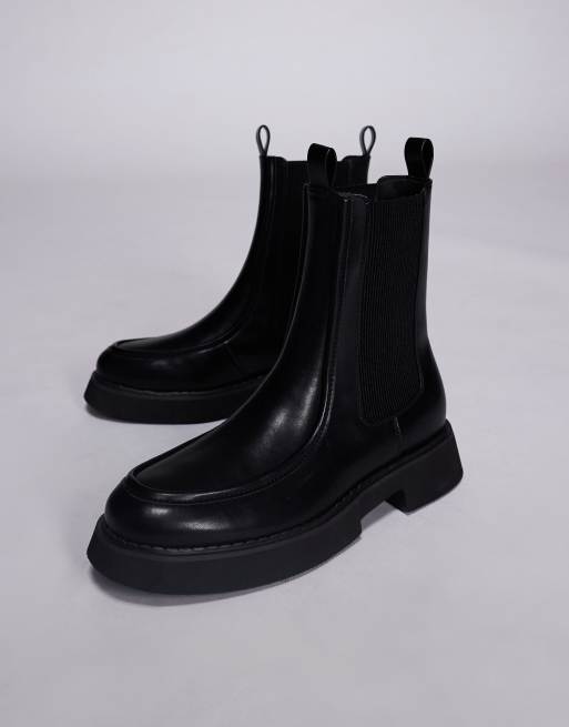 ASOS DESIGN chelsea boots in black with elastic gusset
