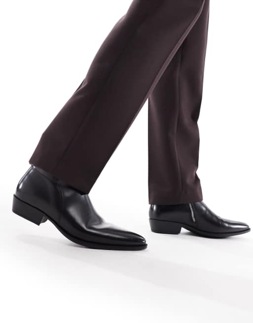 ASOS DESIGN chelsea boots in black with strap