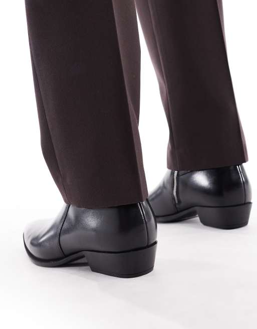 ASOS DESIGN chelsea boots in black with strap