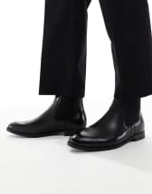 SEQWL round toe chelsea boots in faux suede black