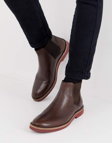 brown chelsea boots asos