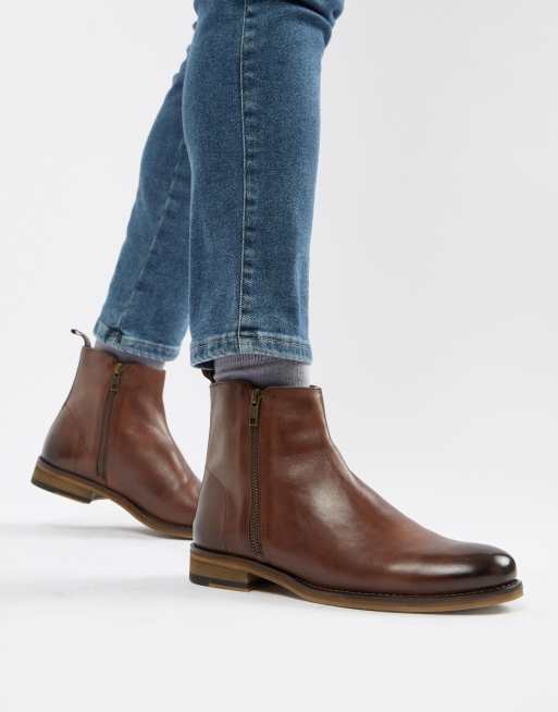 asos brown chelsea boots