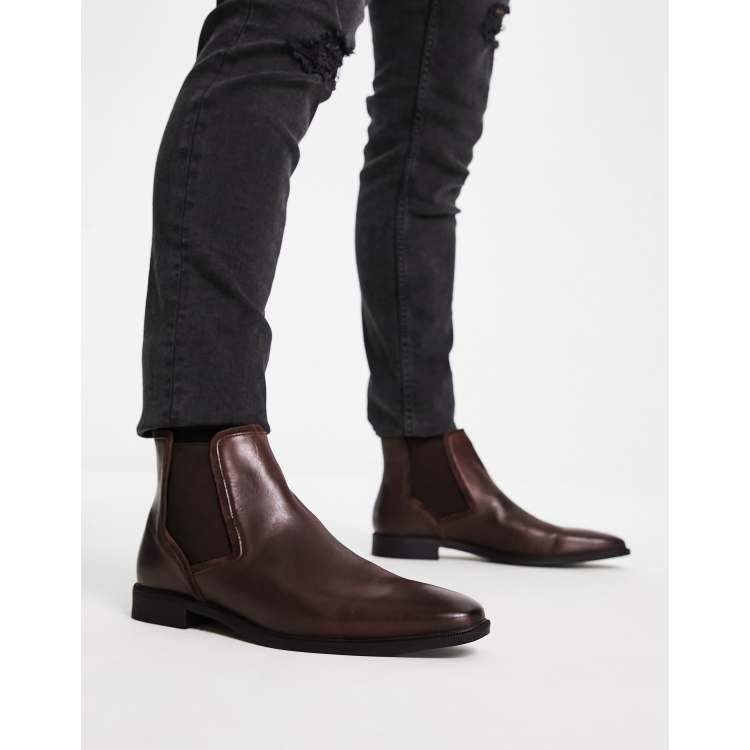 Asos leather cheap chelsea boots