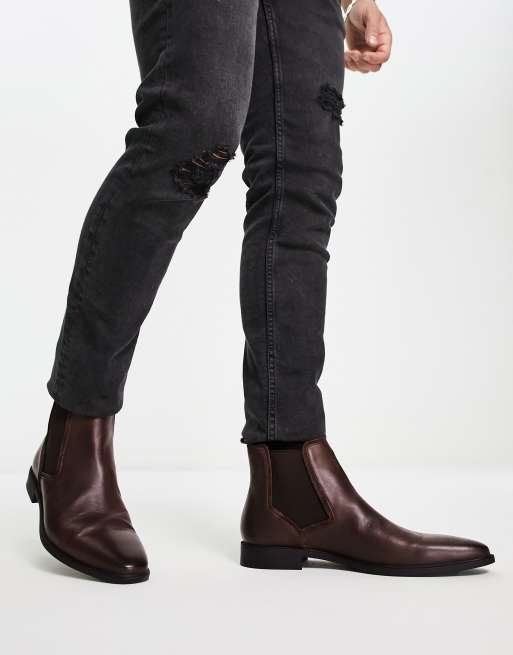 Asos absolute leather chelsea ankle outlet boots