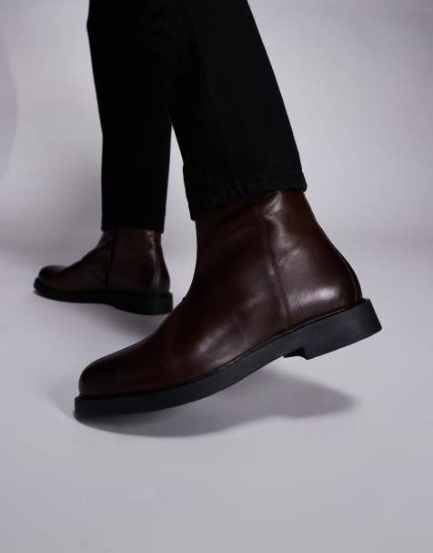 Brown Leather Boots For Men | ASOS