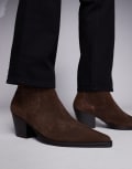 [ASOS DESIGN] ASOS DESIGN chelsea boots in brown suede with cuban heel 42 Brown