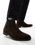 [ASOS DESIGN] ASOS DESIGN chelsea boots in brown suede 44.5 Brown