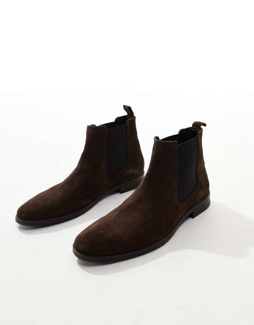 ASOS DESIGN chelsea boots in brown suede, 2 of 4