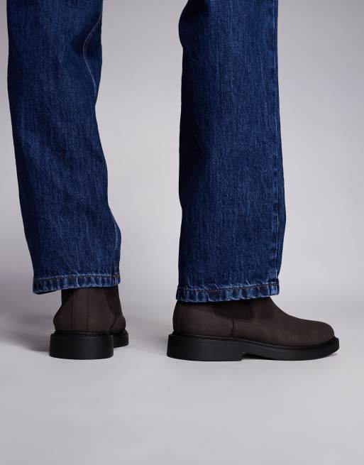 ASOS DESIGN chelsea boots in brown suedette, 4 of 4