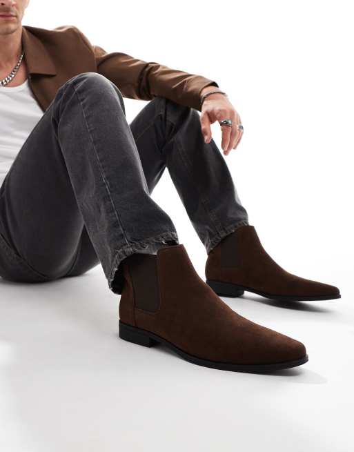 ASOS DESIGN chelsea boots in brown ASOS