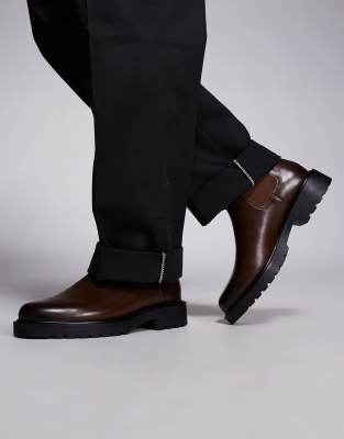 Asos Design Chelsea Boots In Brown