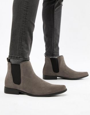 gray chelsea boots