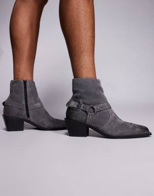 Asos Design Chelsea Boots In Gray