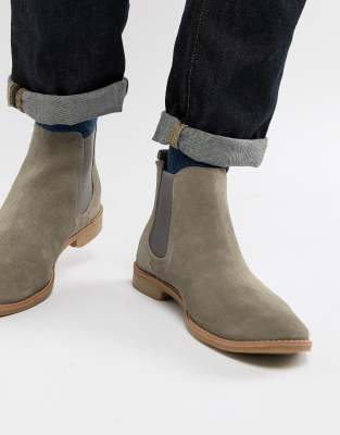 gray chelsea boots