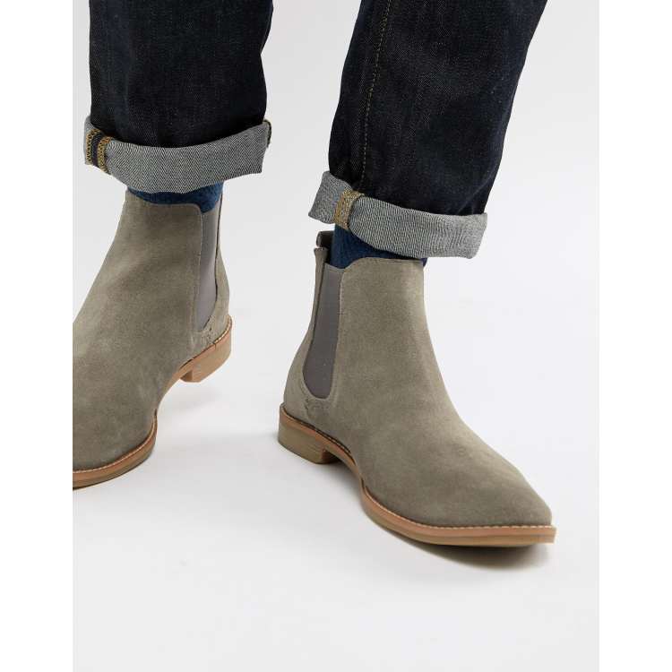 Asos grey 2025 chelsea boots