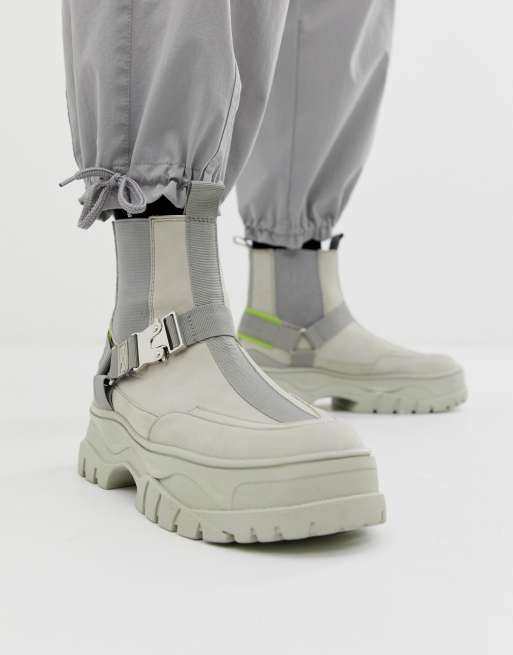 Asos grey chelsea clearance boots