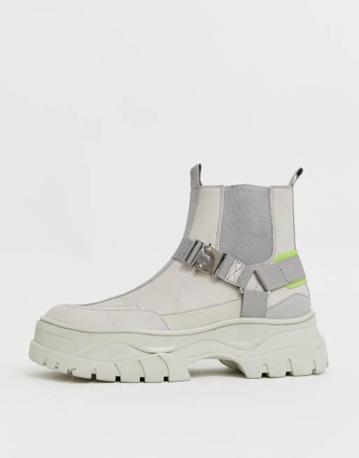 Asos grey chelsea clearance boots