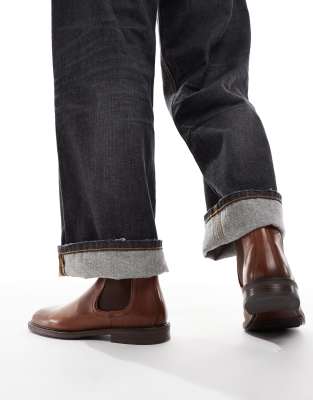 Asos Design Chelsea Boots In Brown
