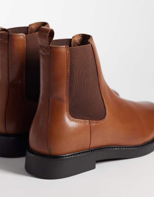ASOS DESIGN chelsea boots in tan leather, 4 of 4