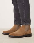 [ASOS DESIGN] ASOS DESIGN chelsea boots in tan suede-Neutral 46 tan