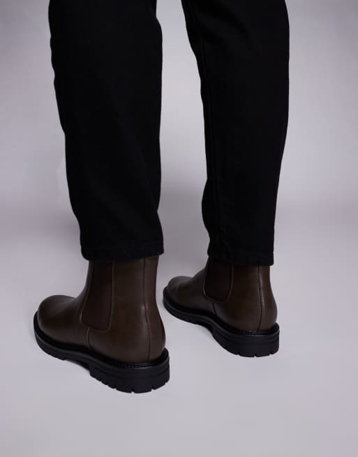 ASOS DESIGN - Chelsea boots met distressed look in bruin, 3 van 4