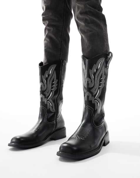 ASOS DESIGN - Chelsea boots met vierkante neus in zwart - view 1