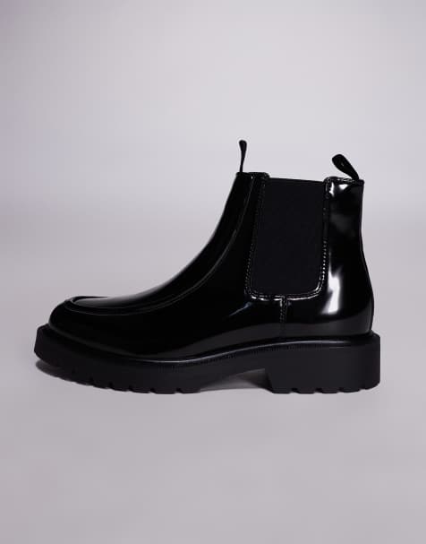 ASOS DESIGN - Chelsea boots met zool met profiel in zwart - view 1