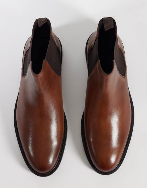 ASOS DESIGN - Chelsea boots van glanzend bruin leer, 4 van 4