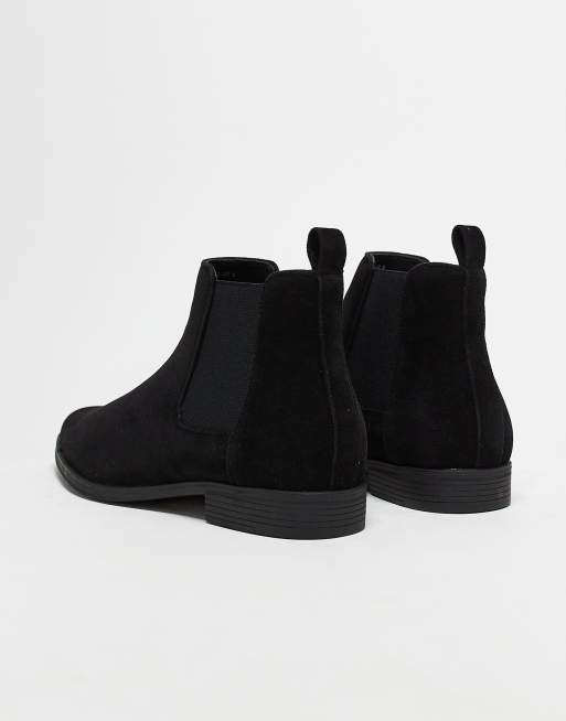 ASOS DESIGN - Chelsea boots van zwarte imitatiesuède, 4 van 5