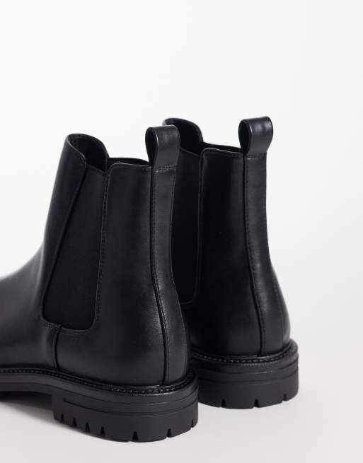 ASOS DESIGN chelsea boots with cleated sole in black, 4 of 4