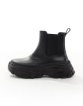 [ASOS DESIGN] ASOS DESIGN chelsea gumboots in black with chunky sole 42 Black