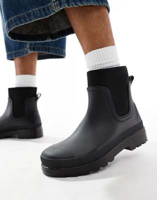 ASOS DESIGN chelsea gumboots in black | ASOS