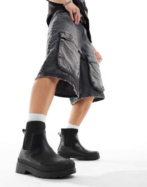 ASOS DESIGN chelsea gumboots in black, 4 of 4