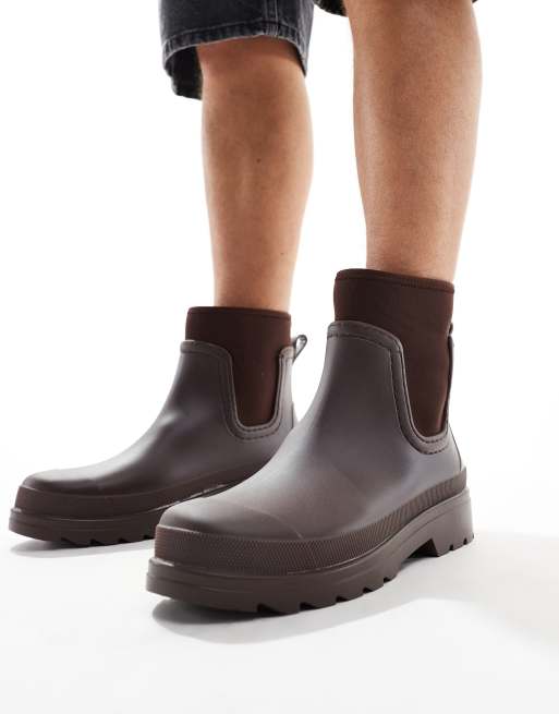 ASOS DESIGN chelsea gumboots in brown