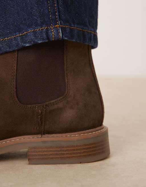 ASOS DESIGN – Chelsea-Stiefel aus braunem Wildleder mit Natursohle, 2 von 4
