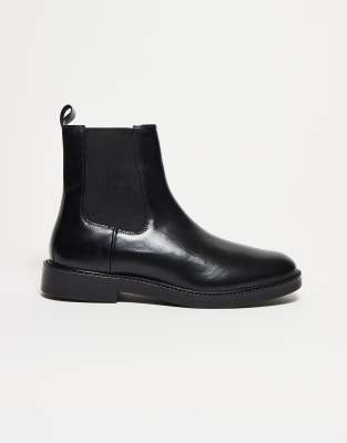 Chelsea-Stiefel aus Polido-Leder in Schwarz Schwarz 39
