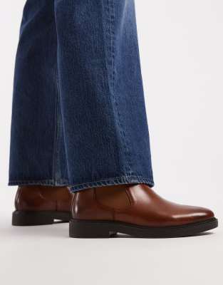 Chelsea-Stiefel aus poliertem Leder in Hellbraun-Brown Brown 43