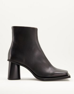 ASOS DESIGN – Chelsea-Stiefel aus schwarzem Leder mit hohem