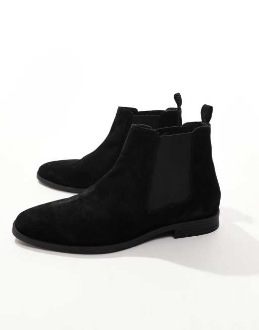 ASOS DESIGN Chelsea Stiefel aus schwarzem Wildleder