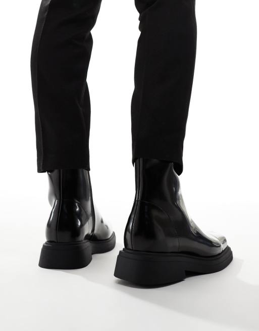 Black chelsea boots mens asos deals