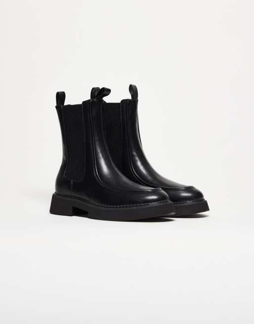 ASOS DESIGN – Chelsea-Stiefel in Schwarz mit elastischem Einsatz, 3 von 4