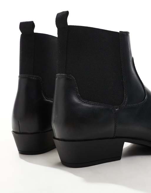 ASOS DESIGN Chelsea Stiefel in Schwarz mit kubanischem Absatz