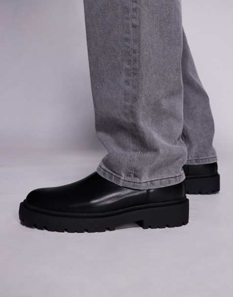 ASOS DESIGN – Chelsea-Stiefel in Schwarz mit robuster Sohle - view 1
