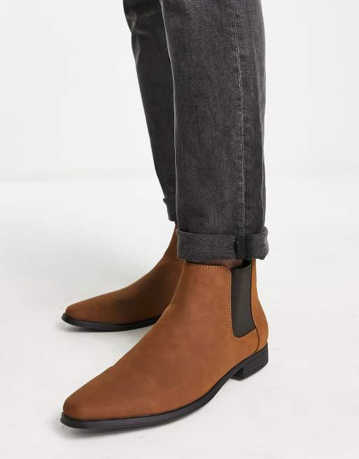 ASOS DESIGN - Chelseaboots in imitatiesuède