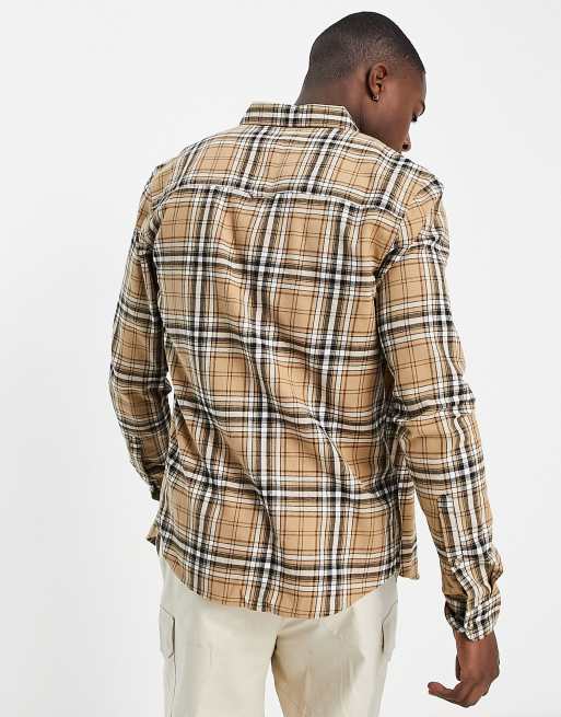 Chemise a carreaux beige new arrivals