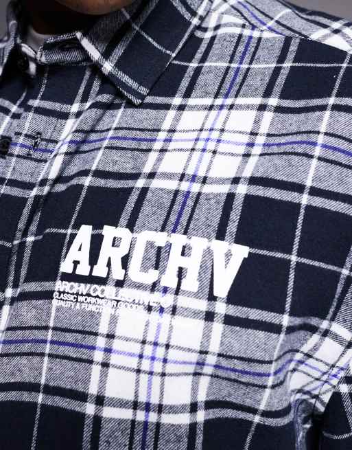 ASOS DESIGN - Chemise à carreaux coupe carrée oversize avec imprimé à l'avant et au dos, 4 de 4