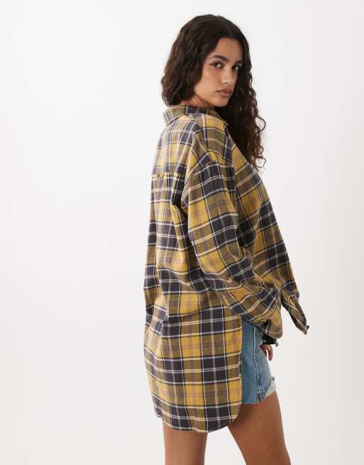 ASOS DESIGN - Chemise à carreaux - Jaune délavé, 4 de 4