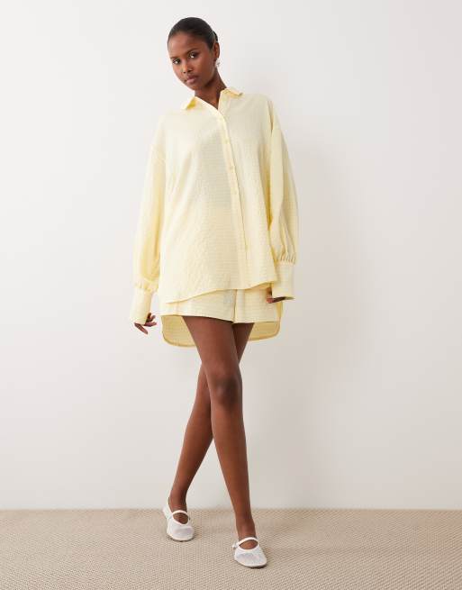ASOS DESIGN - Chemise à carreaux vichy - Jaune, 2 de 4