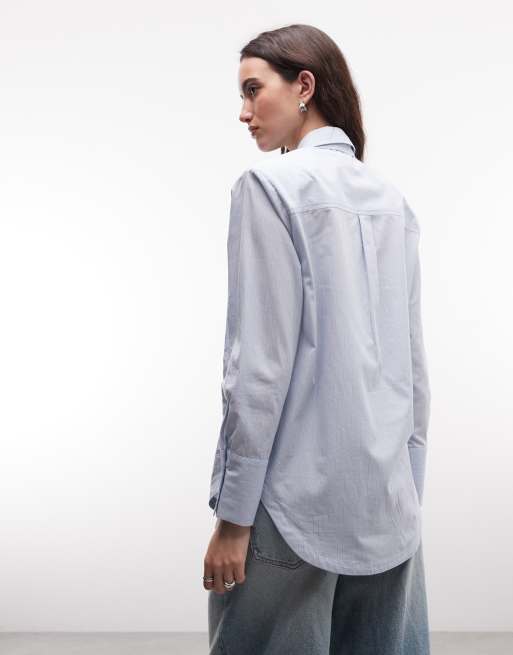 ASOS DESIGN chemise à nouer à rayures bleues, 4 de 4